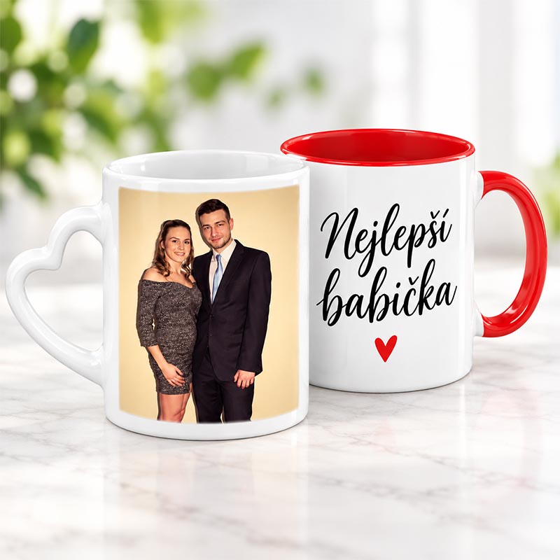 Bílé hrnky s vlastní fotografií
